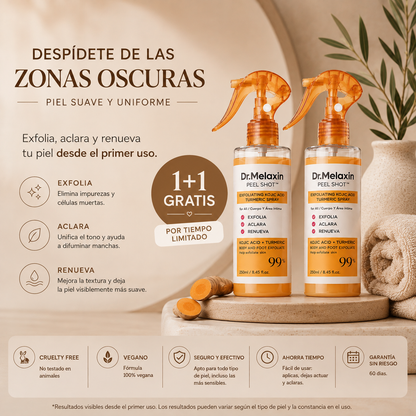 Nurealy Peel Shot - Spray exfoliante corporal con ácido kójico