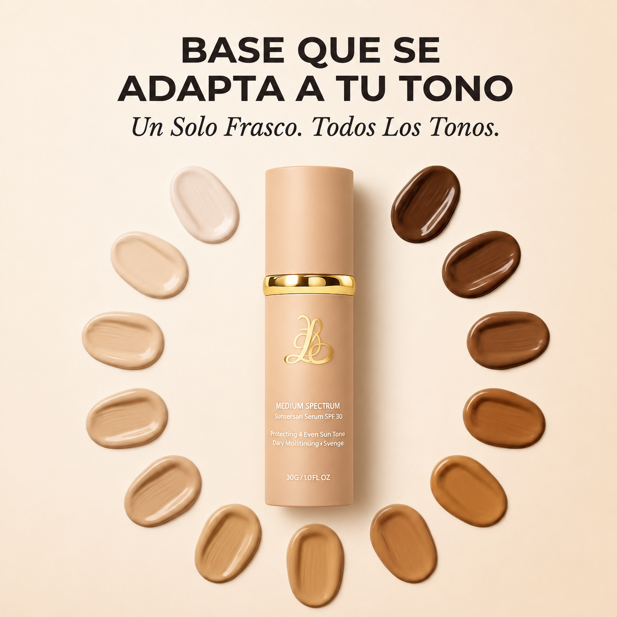 Nurealy - Maquillaje Facial 4 En 1 Con Hidratación Suave Y Cobertura Natural