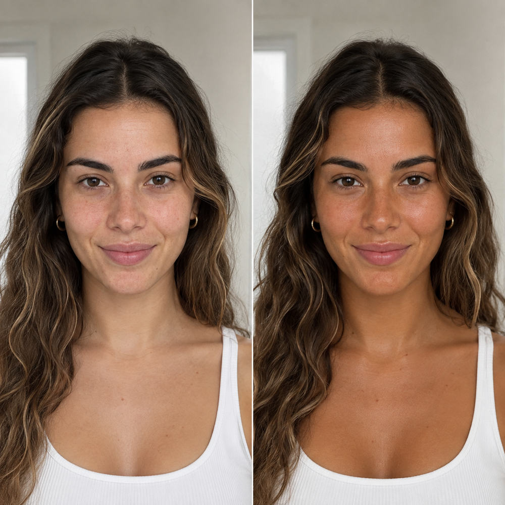 <h3><strong>Ellas Ya Lucen Su Mejor Bronceado</strong>.</h3><h3> <em>Tú También Puedes.</em></h3>