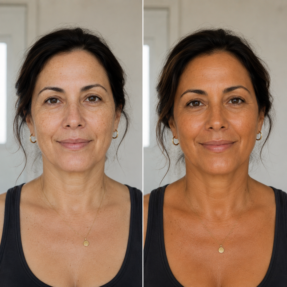 <h3><strong>Ellas Ya Lucen Su Mejor Bronceado</strong>.</h3><h3> <em>Tú También Puedes.</em></h3>