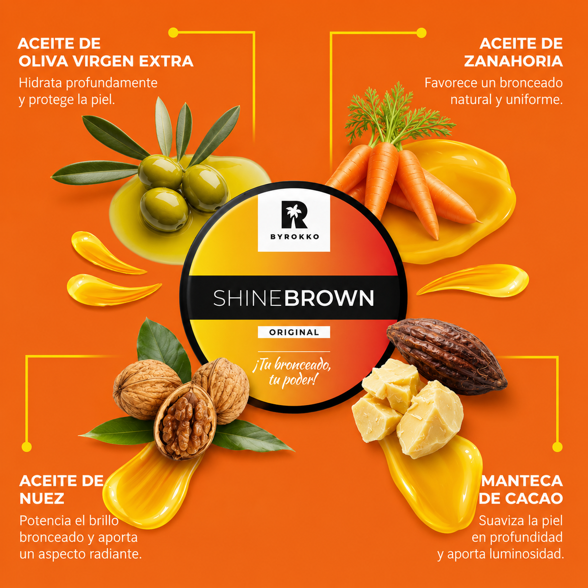 Autobronceador de Aceites Naturales - SHINEBROWN