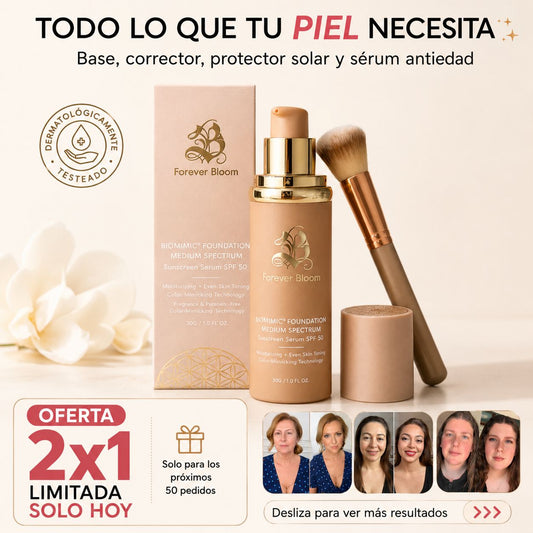 Nurealy - Maquillaje Facial 4 En 1 Con Hidratación Suave Y Cobertura Natural